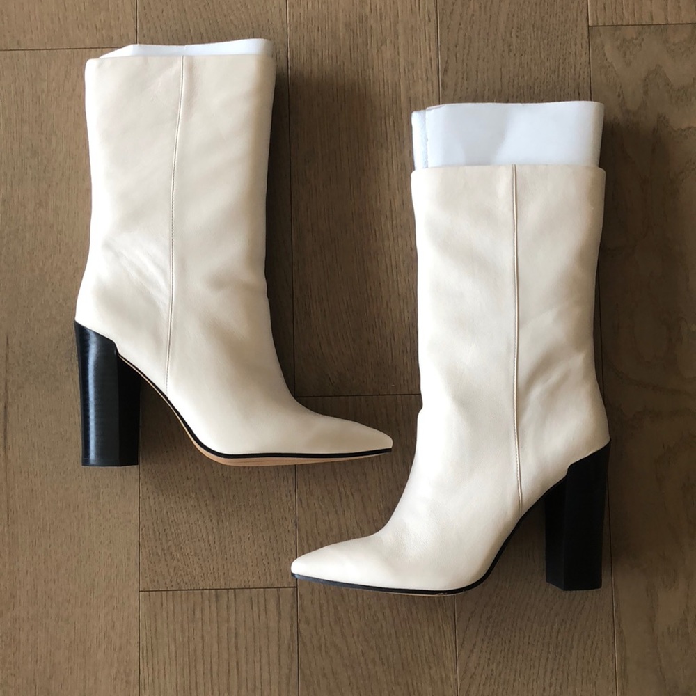 New in Box Dolce Vita white leather boots
